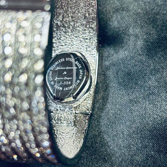 Jeanne Cooper “Duchess Collection” Crystal Embellished Bangle/with Hidden Watch - Picture 4 of 8